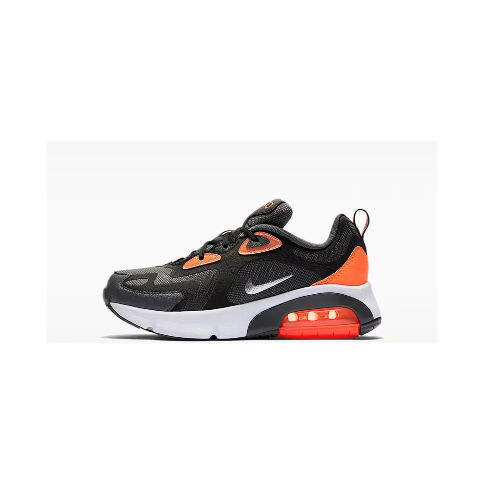 Nike Air Max 200 Winter “Dark Grey / Black / Total Orange / Metallic Silver” (BQ4771-002)