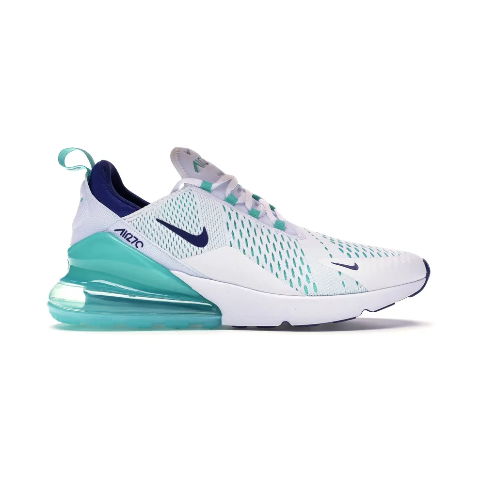 Nike Air Max 270 White Hyper Jade Deep Royal Blue White/Hyper Jade-Deep Royal Blue (CI2451-100)