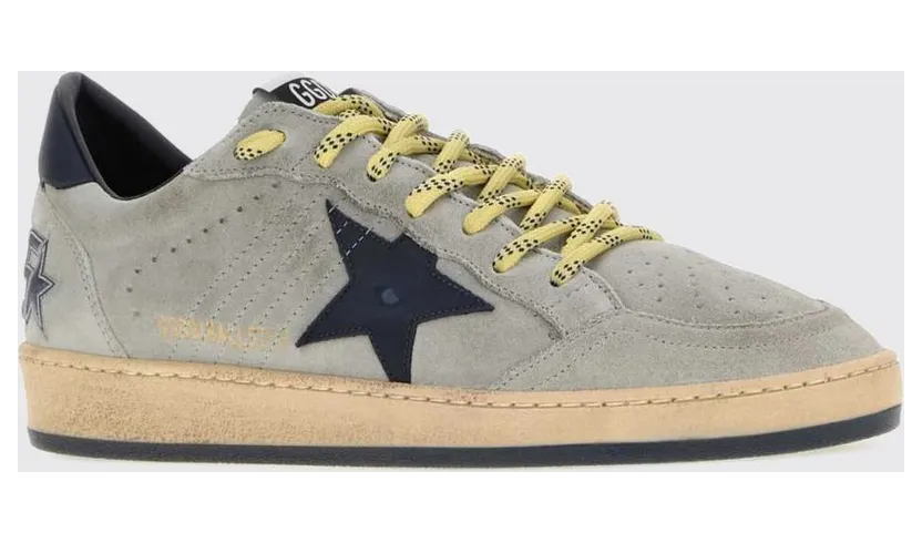 Golden goose Ball Star Perforated Toe Distressed Leather Sneakers Navy (GMF00117F00872760604)