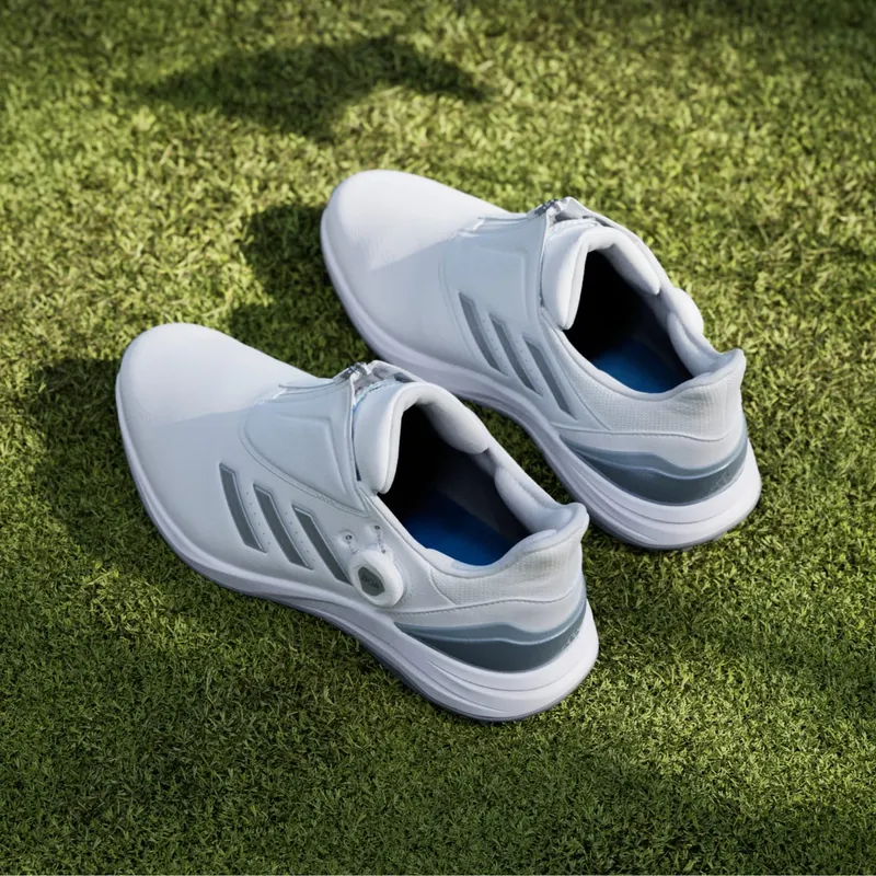 adidas Solarmotion BOA 24 Spikeless Golf Cloud White Silver Metallic Blue Burst (IF0284)
