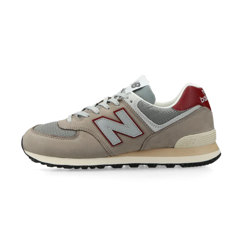 New Balance 574 “Arid Stone/Monarch Burgundy” (U574SKB)