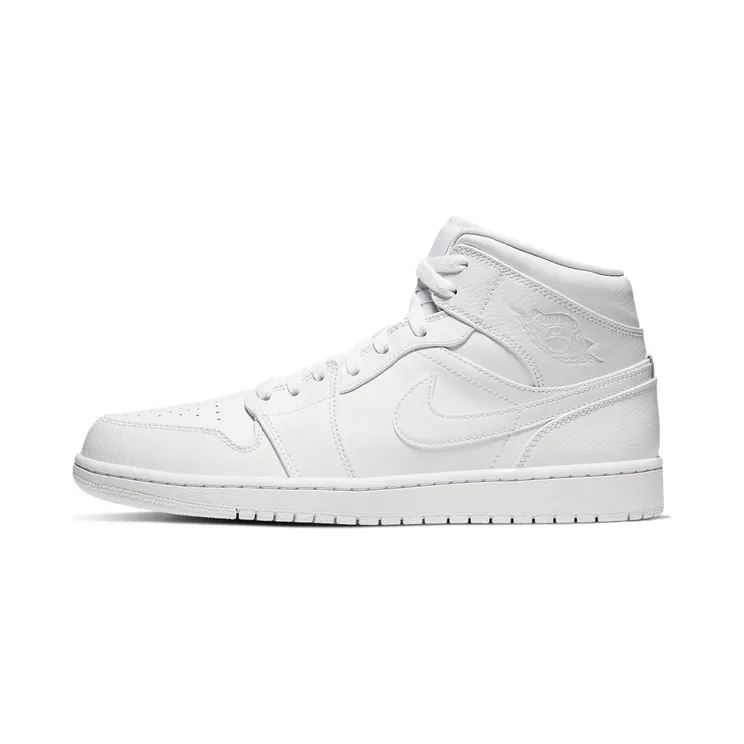 Air Jordan 1 Mid Triple “White” (554724-126)