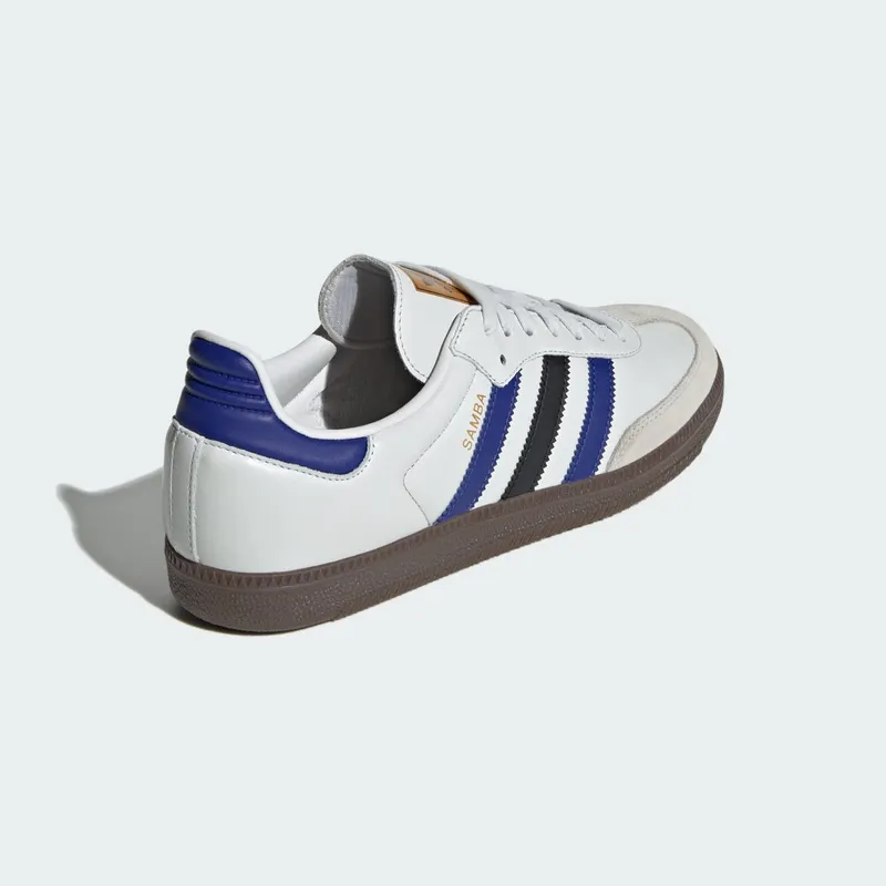 adidas Samba OG Crystal White Active Blue Black (ID1381)