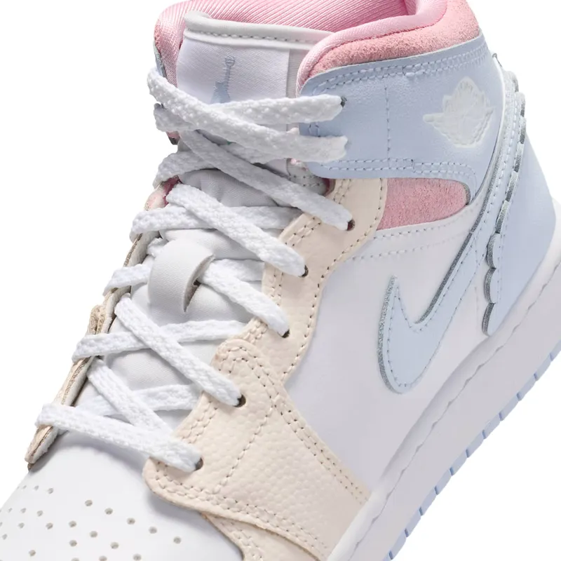 Air Jordan One Mid Half Blue / Pale Ivory / White (IB7057-403)