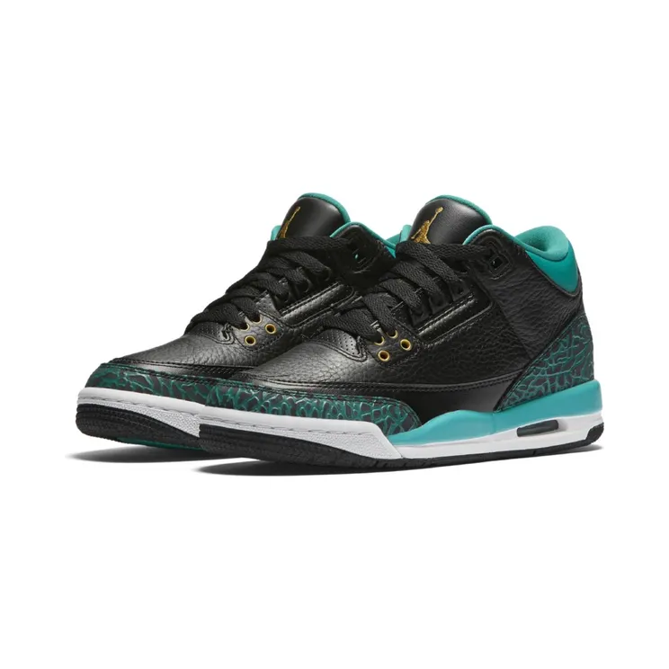 Air Jordan 3 Retro GG “Black / Rio Teal / White / Metallic Gold” (441140-018)