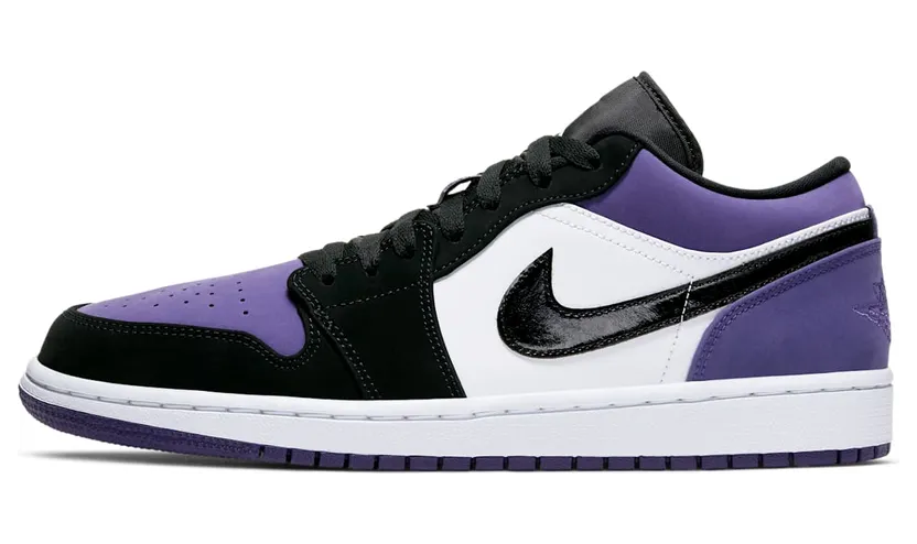Air Jordan 1 Low “White / Court Purple / Black” (553558-125)