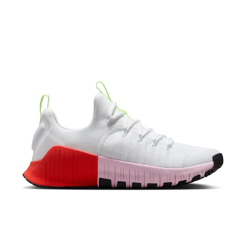 Nike Free Metcon 6 “White Barely Volt Bright Crimson Pink Foam” (IB4526-100)
