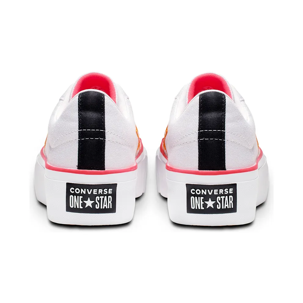 Converse One Star Platform Carnival Colourblock (W) White/Racer Pink-Orange Rind (564389C)