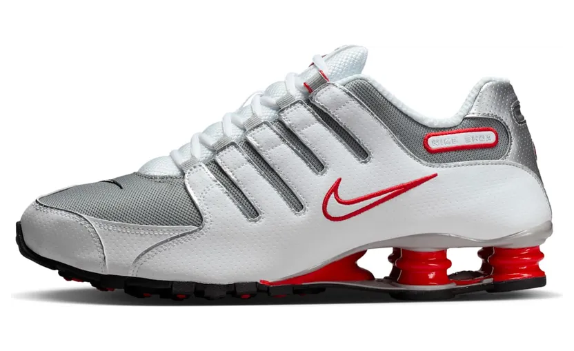 Nike Shox NZ White “Red Metallic Silver” (378341-104)