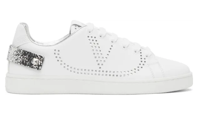 Valentino White Valentino Garavani VLogo Backnet Sneakers (UW2S0M20MDS)