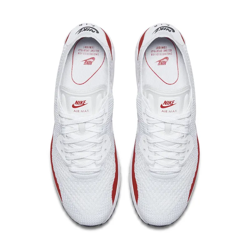 Nike Air Max 90 Ultra 2.0 Flyknit White Red (875943-102)