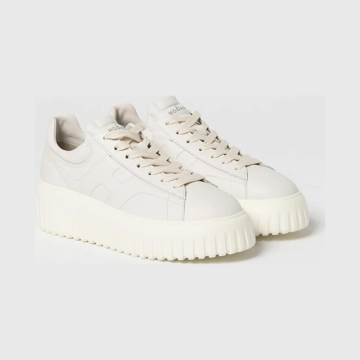 Hogan Nappa Leather Sneakers Yellow Cream (HXW6450FC60LE9B013)