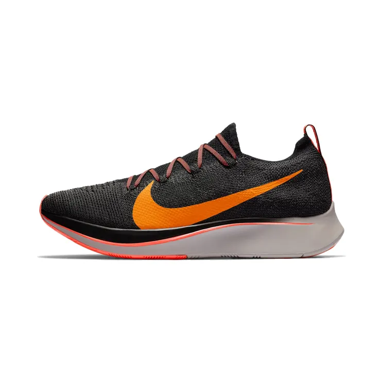 Nike Zoom Fly Flyknit “Black / Flash Crimson / Moon Particle / Orange Peel” (AR4561-068)