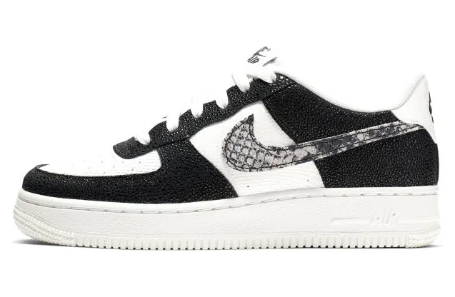 Nike Air Force 1 Low LV8’Snakeskin’ GS Summit White/Black (820438-111)