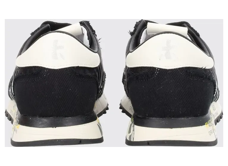 Premiata Lucy Suede and Nylon Sneakers Black (LUCYD8140) (2)