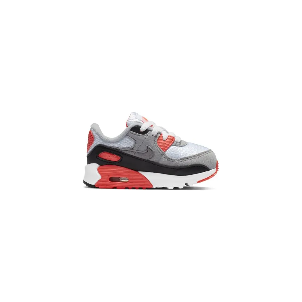 Nike Air Max 90 Infrared 2020 (TD) White/Black-Cool Grey-Radiant Red (DC8333-100)