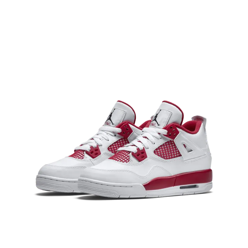 Jordan 4 Retro Alternate 89 (GS) White/Black-Gym Red (408452-106)