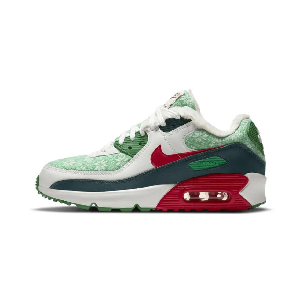 Nike Air Max 90 SE Christmas (GS) White/Dark Atomic Teal/Lucky Green (DC1621-100)