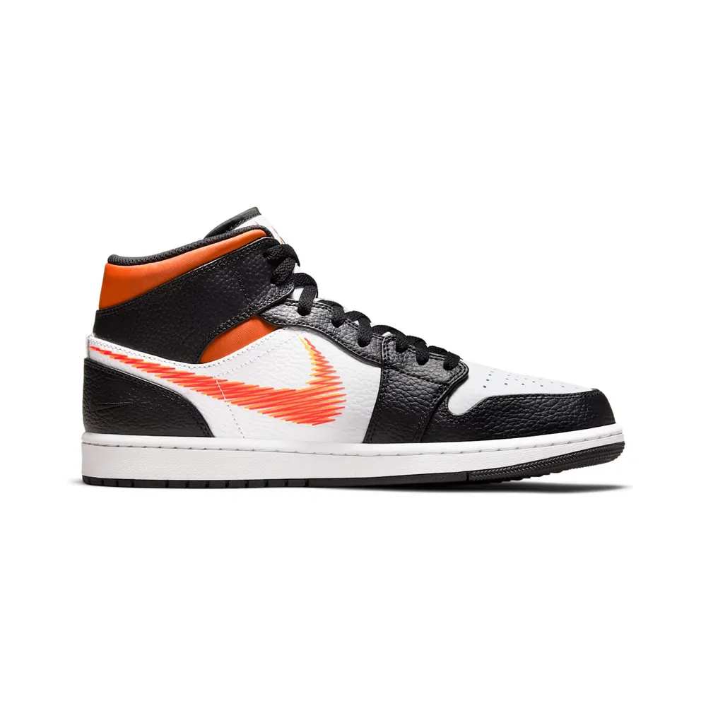 Air Jordan 1 Mid Zig-Zag ‘Team Orange’ (2021) (DN4929-100)