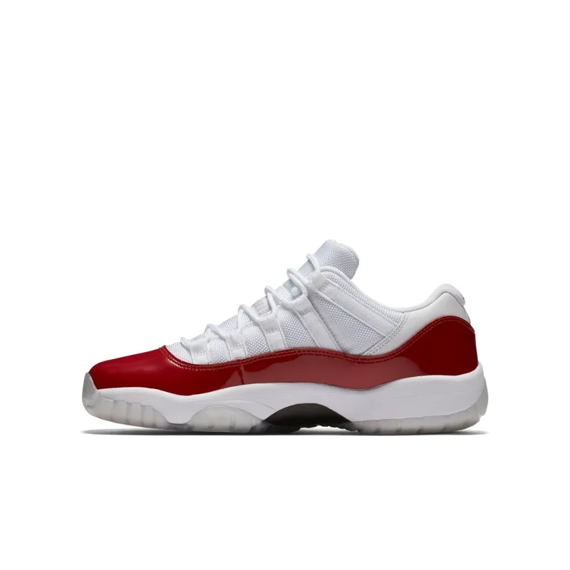 Jordan  11 Retro Low Cherry 2016 (GS) White/Varsity Red-Black (528896-102)