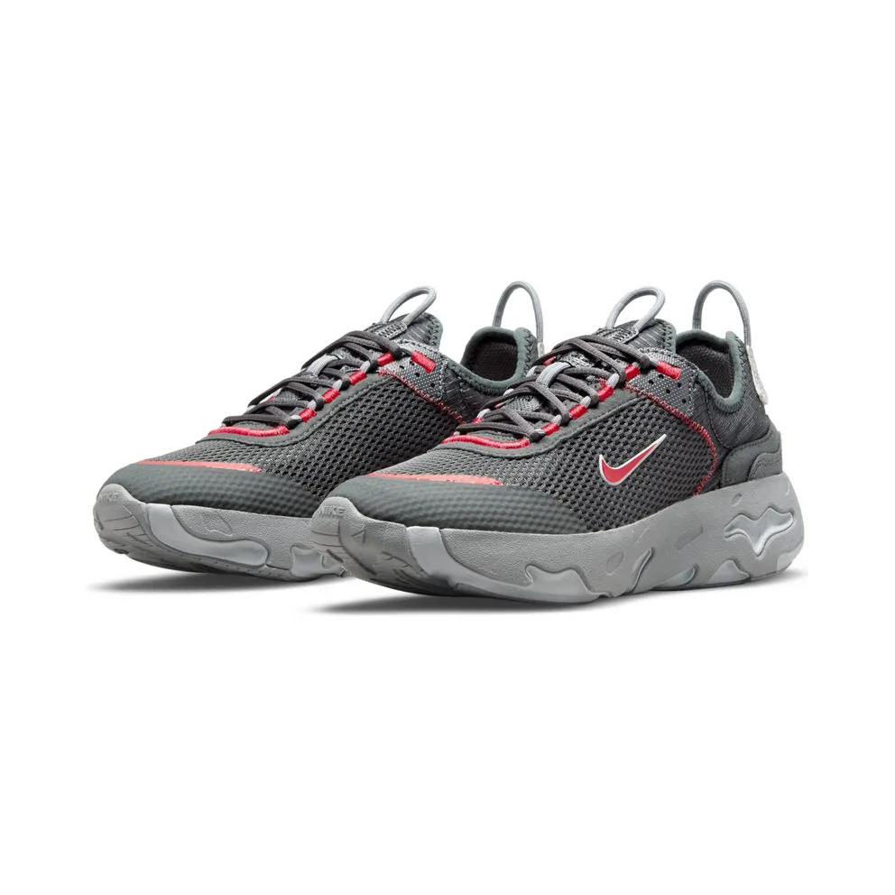 Nike React Live “Dark Smoke Grey / Smoke Grey / Light Smoke Grey / University Red” (CW1622-005)