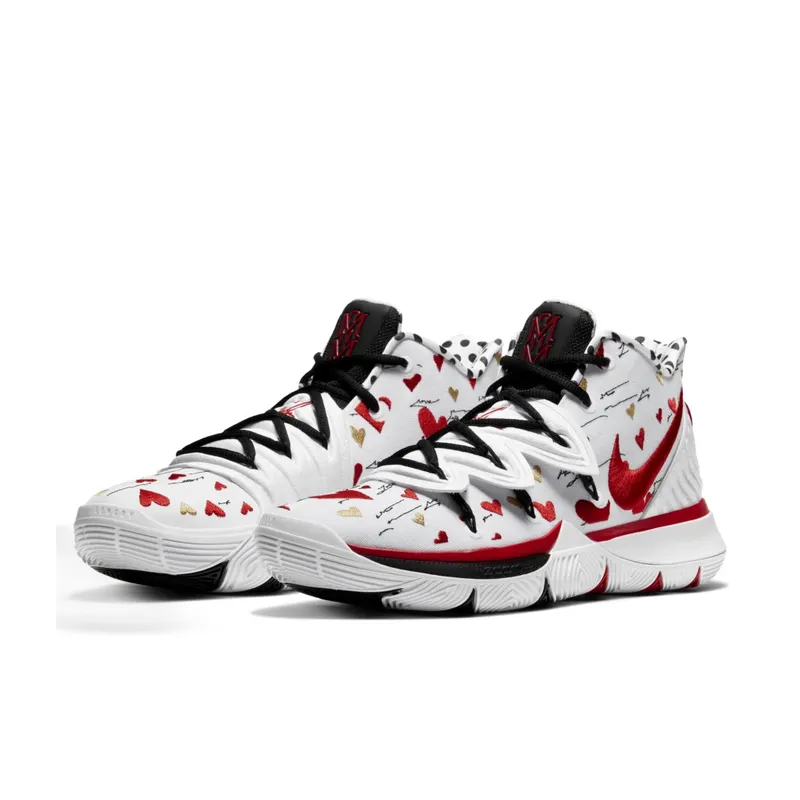 Nike Kyrie 5 Sneaker Room Mom White White/Red-Black (CU0677-100)