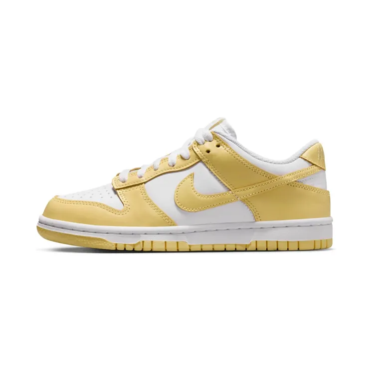 Nike Dunk Low GS “White / Soft Yellow” (FB9109-126)