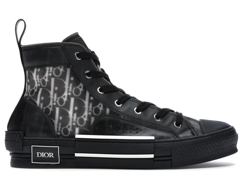 Dior B23 High Top Canvas Oblique Black