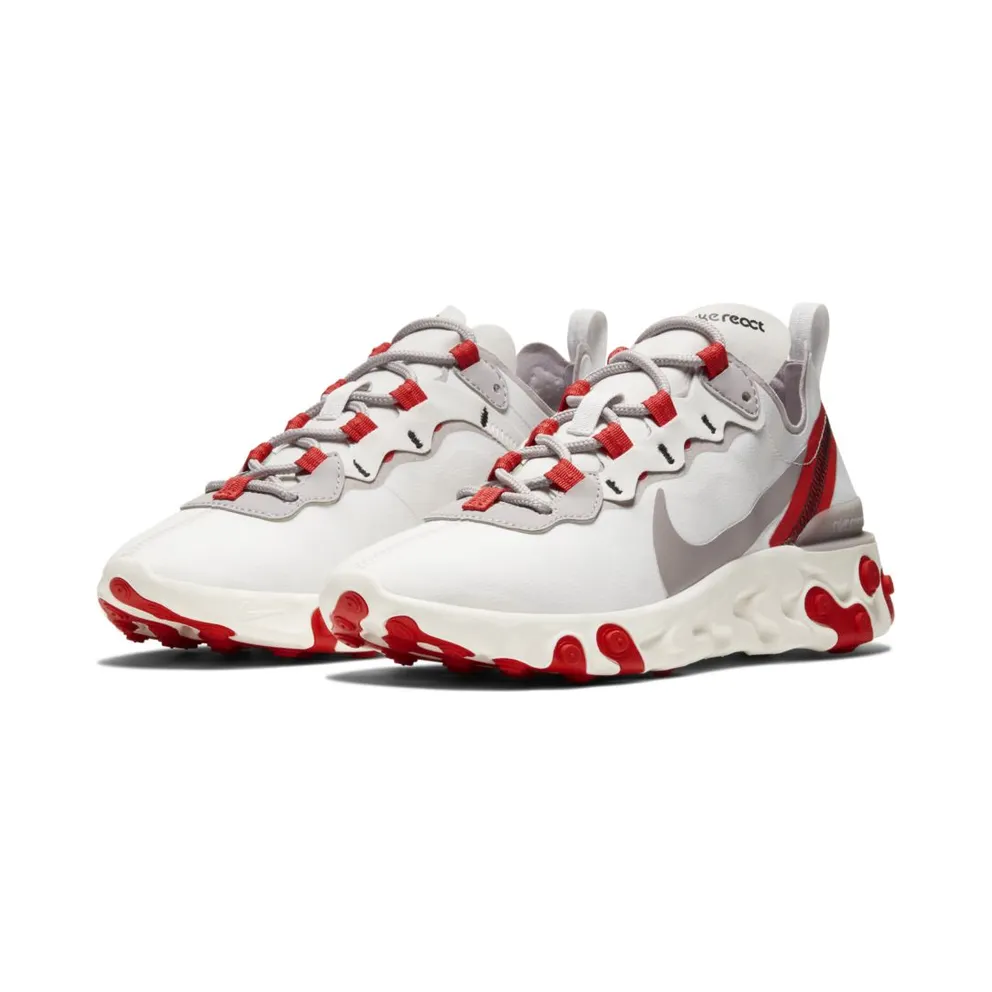 Nike WMNS React Element 55 Platinum Tint / Silver Lilac / Track Red (BQ2728-010)