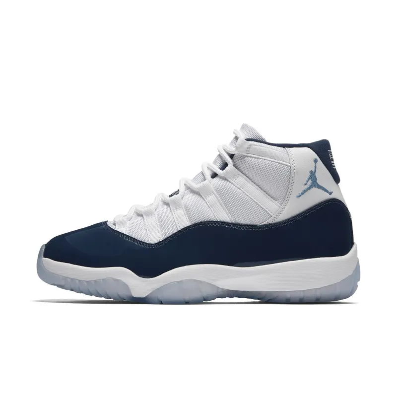 Jordan 11 Retro UNC Win Like 82 White/University Blue-Midnight Navy (378037-123)