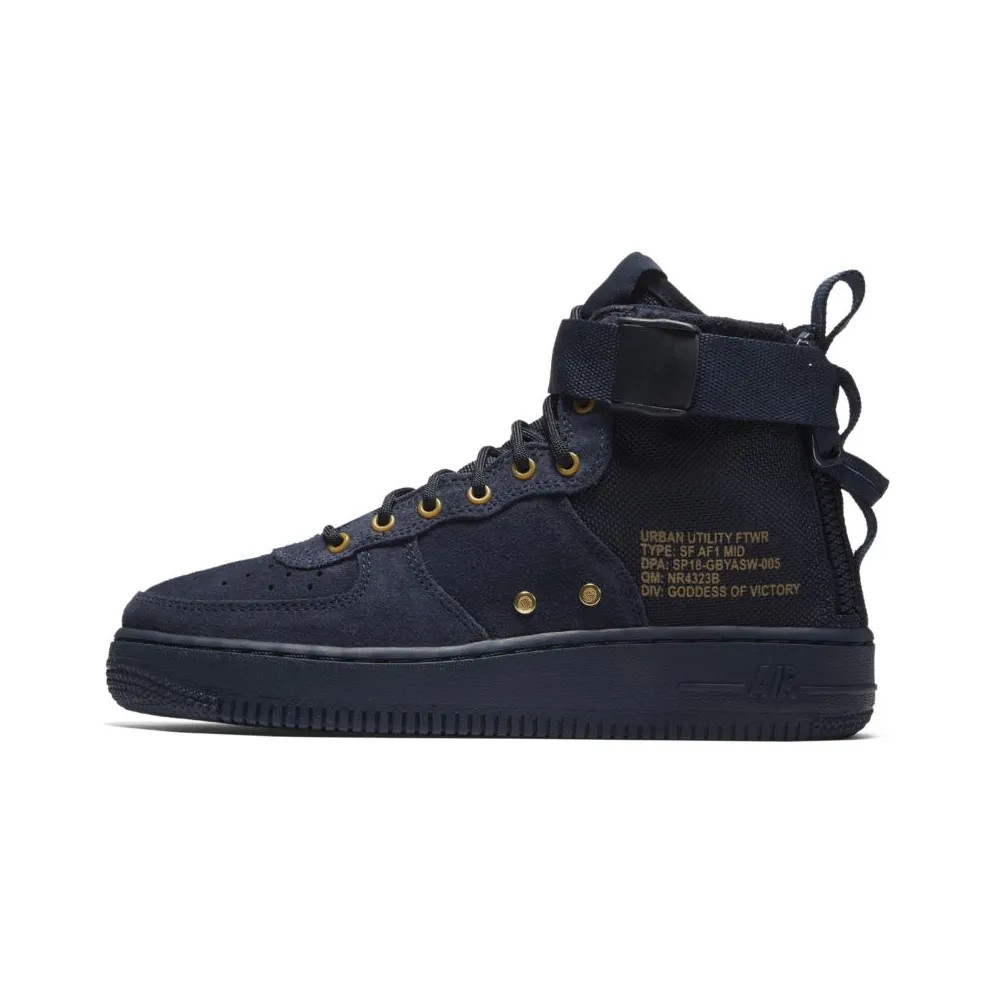 Nike SF Air Force 1 Mid Obsidian Black (GS) Obsidian/Obsidian-Black (AJ0424-400)