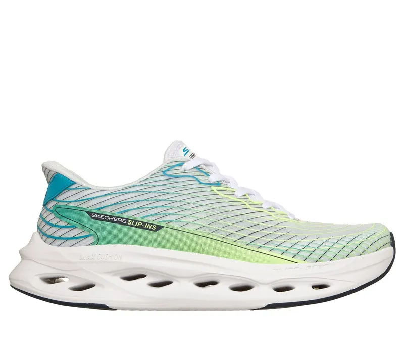 Skechers Slip-ins: Max Cushioning Glide-Step – Sapphire Sneaker White/Groente