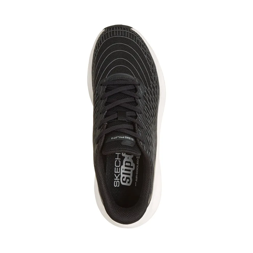 Skechers Max Cushioning Glide-Step “Black / White” (129404BKW)