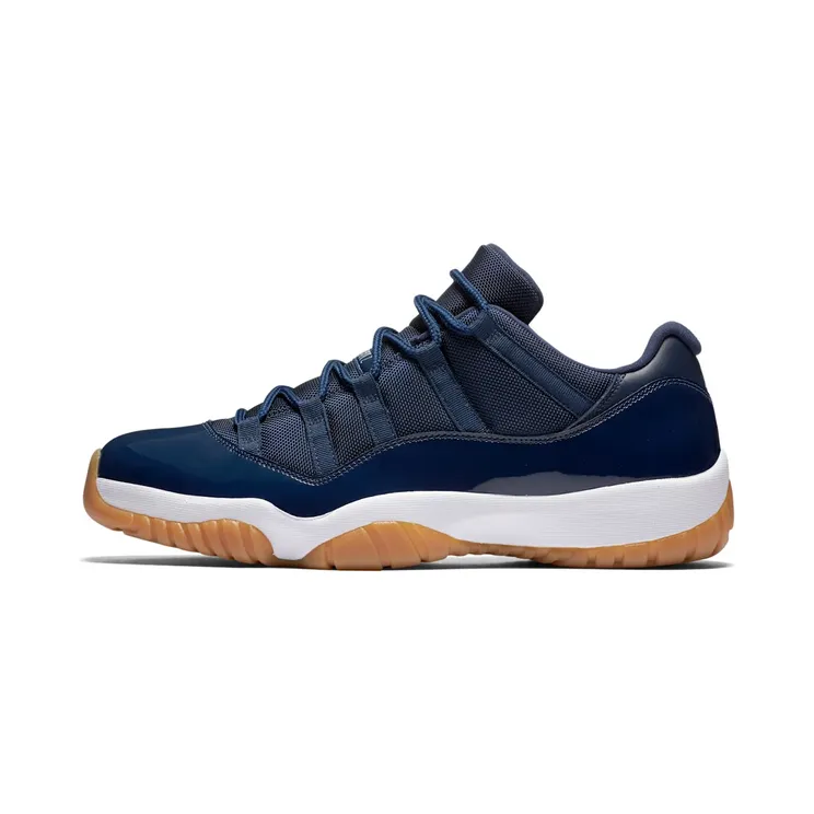 Air Jordan 11 Retro Low “Midnight Navy / Gum Light Brown / White” (528895-405)
