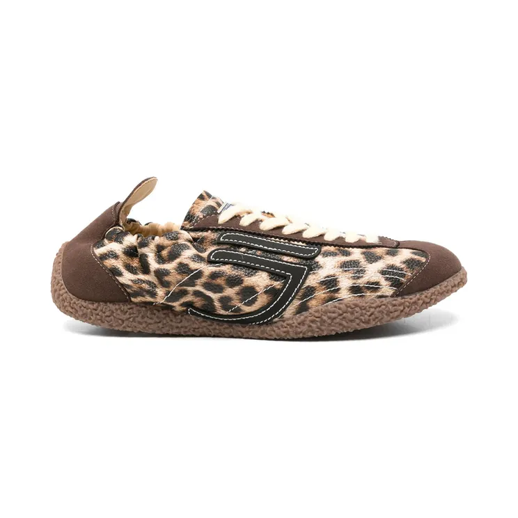Puraai Leopard-print Lace-up “Brown/Black” (PU901C-007)