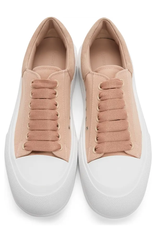 Alexander McQueen Pink Deck Lace Plimsoll Sneakers (654593W4PQ1) (5)