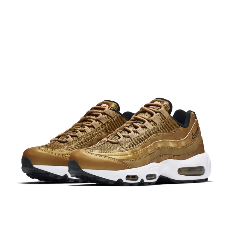 Nike Air Max 95 Metallic Gold (W) Metallic Gold/Varsity Red-White-Back (814914-700)
