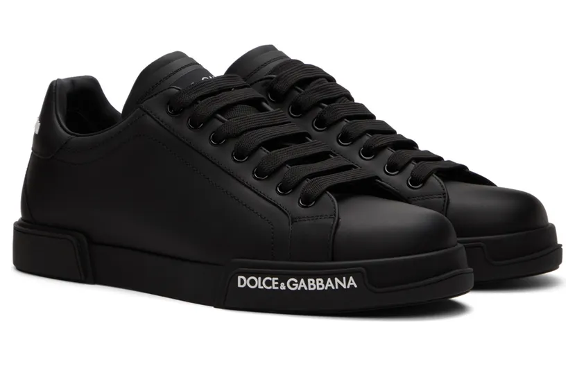 Dolce & Gabbana White Nappa Portofino Sneakers (CS1774 AA335) (4)
