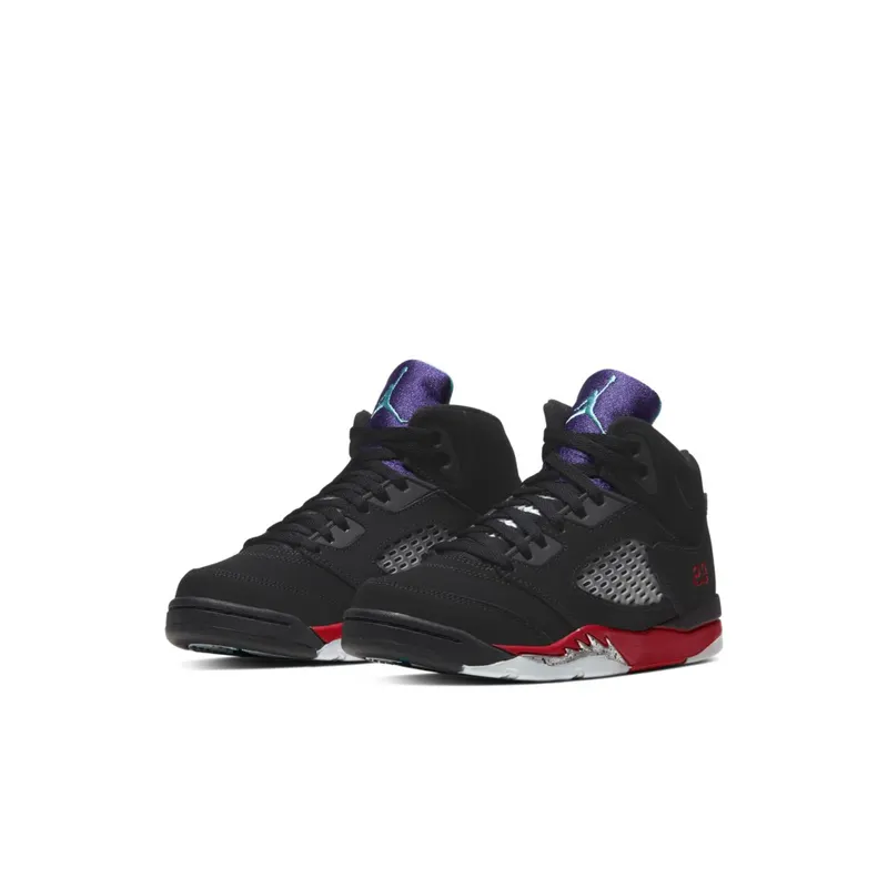 Jordan 5 Retro Top 3 (PS) Black/Fire Red-Grape Ice-New Emerald (CZ2990-001)