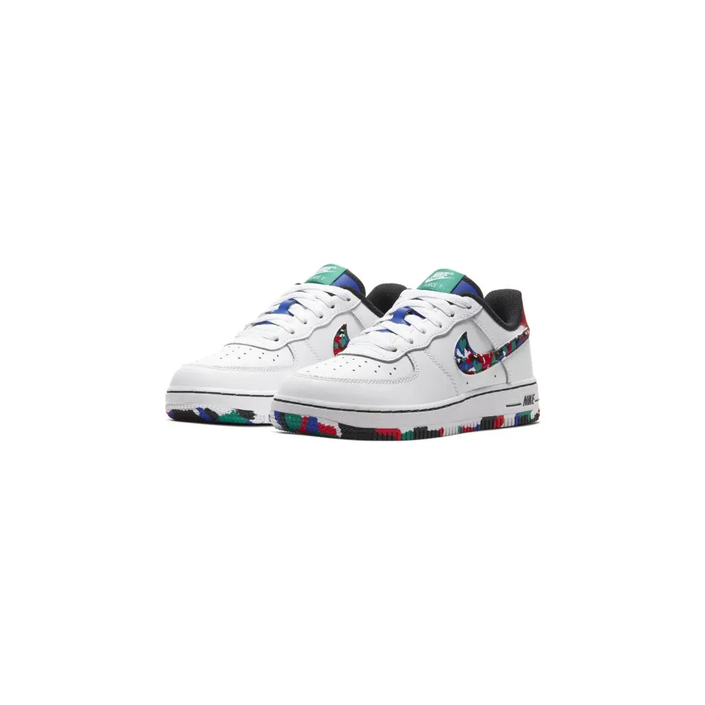 Nike Air Force 1 Low Crayon White Multi (PS) White/Hyper Blue-Neptune Green-Multi-Color (CU4634-100)