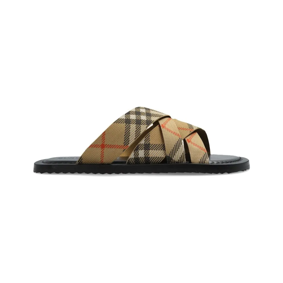 Burberry Pavillion Sandal Check Printed Beige (8106987)