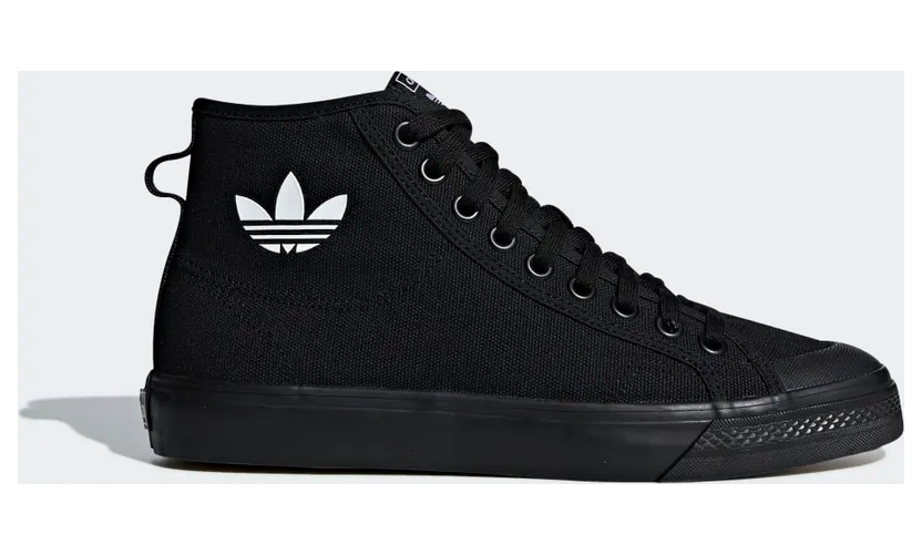 adidas Nizza High Top Core Black / Core Black / Cloud White (B41651)