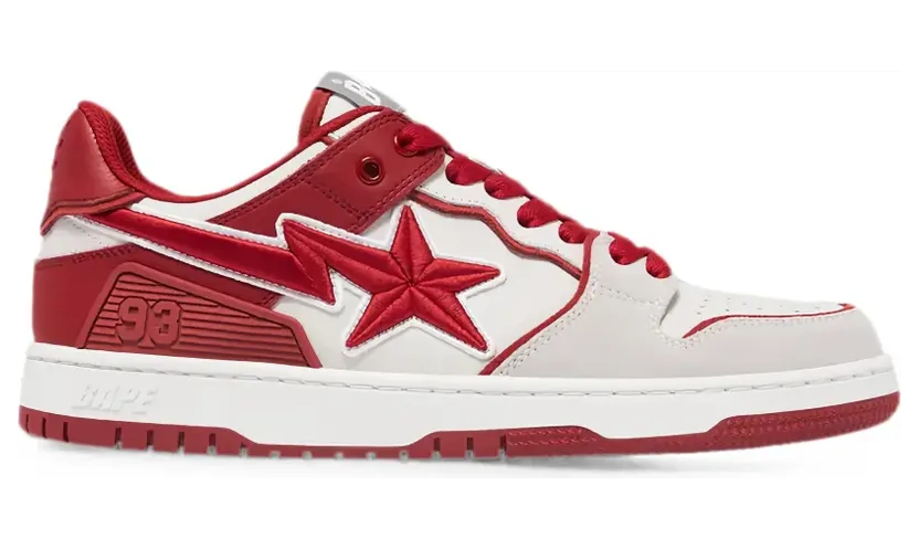 Bape A BATHING APE® Sk8 Sta #5 low-top sneakers – Beige (001FWK301312MRED)