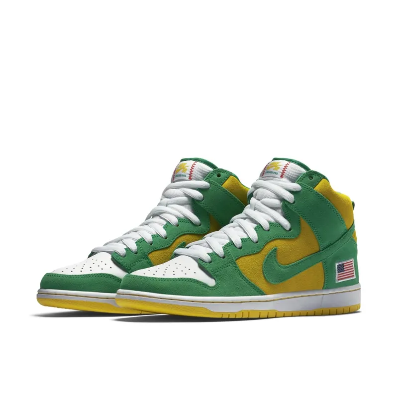 Nike Dunk SB High Oakland Athletics Stadium Green/Stadium Green-Black-Speed Yellow (305050-337)