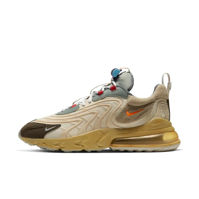 Nike  Air Max 270 React ENG Travis Scott Cactus Trails Light Cream/Dark Hazel-Mica Green-Starfish (CT2864-200)