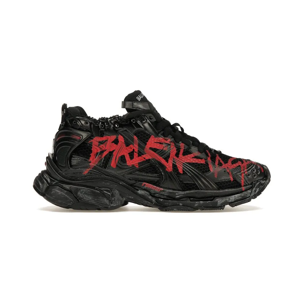 Balenciaga Runner Graffiti Black Red (677403W3RBQ1060)