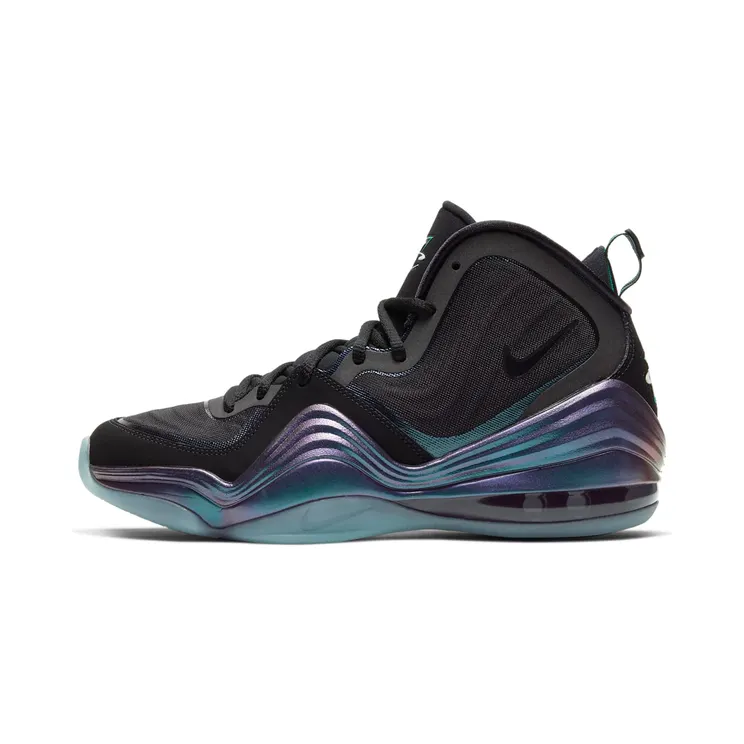 Nike Air Penny V Invisibility Cloak “Black / Purple / Teal / Atomic Teal” (537331-002)