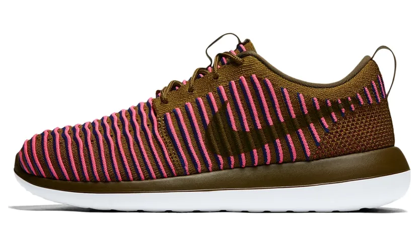 Nike Roshe Two Flyknit Olive Racer Pink (844929-300)