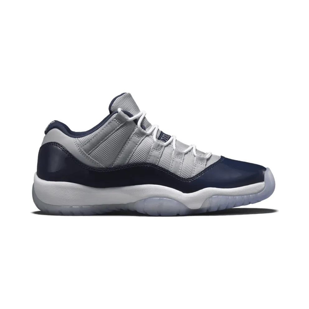 Jordan 11 Retro Low Georgetown (GS) Grey Mist/White-Midnight Navy (528896-007)