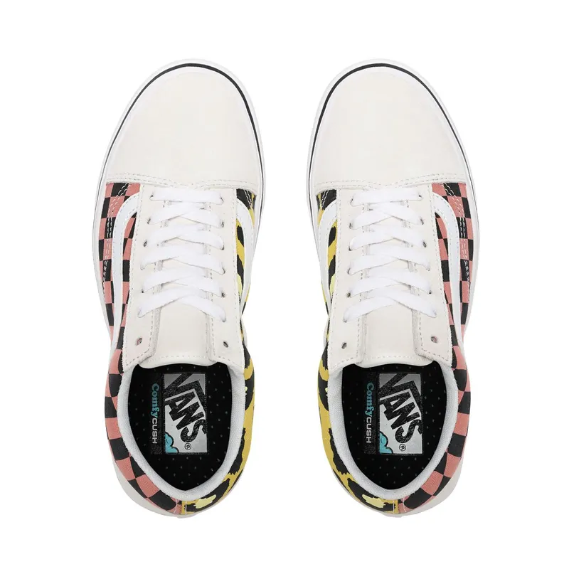 VANS Mixed Media Comfycush Old Skool Shoes (White)